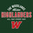 Close-up view of The Woodlands High School Highlanders Forest Green Classic Unisex T-shirt 040