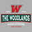 Close-up view of The Woodlands High School Highlanders Unisex 3/4 sleeve Raglan T-shirt 202
