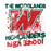 Close-up view of The Woodlands High School Highlanders Unisex 3/4 sleeve Raglan T-shirt 205