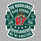 Close-up view of The Woodlands High School Highlanders Women's Sport Grey SoftStyle T-shirt 207