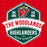Close-up view of The Woodlands High School Highlanders Red Classic Unisex T-shirt 209