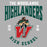 Close-up view of The Woodlands High School Highlanders Unisex 3/4 sleeve Raglan T-shirt 213