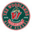 A circular vintage-style school logo reading 'THE WOODLANDS HIGH SCHOOL' with a large red 'W', a warrior graphic, and 'ESTD 1996' on a white background. The Woodlands High School Highlanders Unisex 3/4 sleeve Raglan T-shirt 215