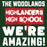 Close-up view of The Woodlands High School Highlanders Forest Green Classic Unisex T-shirt 231