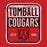 Close-up of Tomball High School Cougars Classic Unisex Red T-shirt 01