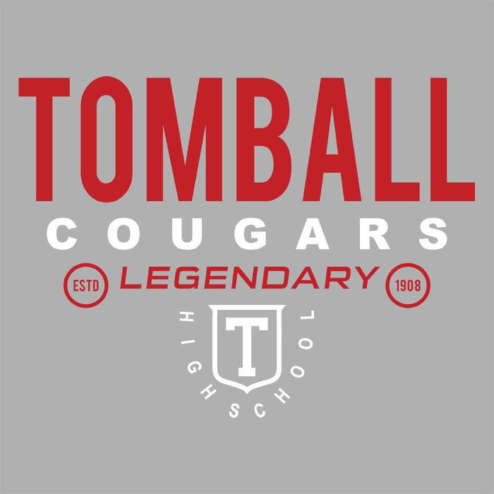 Close-up of Tomball Cougars Premium Grey Hoodie - Design 03