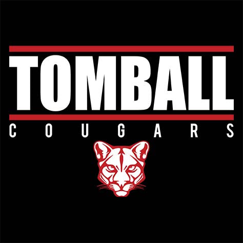 Close-up of Tomball Cougars Premium Black Hoodie - Design 07