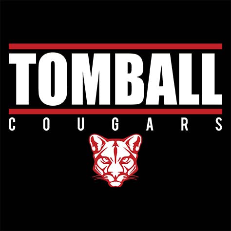 Close-up of Tomball High School Cougars Black Classic Unisex Hoodie 07