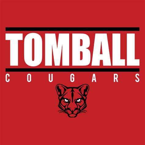 Close-up of Tomball High School Cougars Red Classic Unisex Hoodie 07