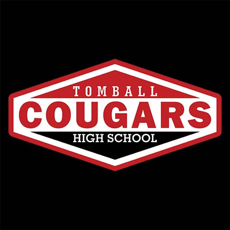 Close-up of Tomball High School Cougars Premium Black Unisex T-shirt 09