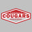 Close-up of Tomball High School Cougars Unisex 3/4 sleeve Raglan T-shirt 09