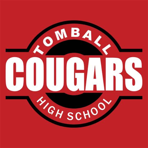 Close-up of Tomball High School Cougars Women's Red T-shirt 11