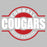 Close-up of Tomball High School Cougars Unisex 3/4 sleeve Raglan T-shirt 11