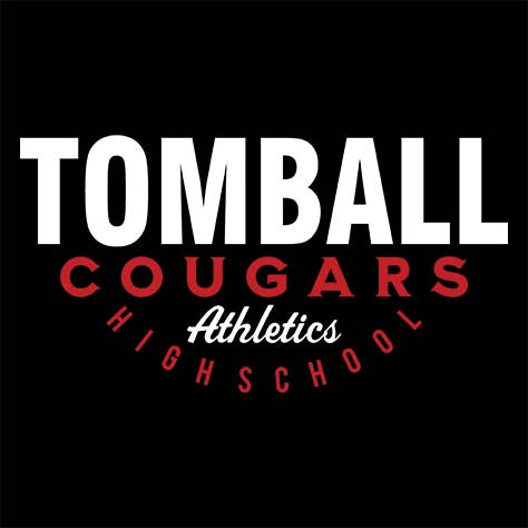 Close-up of Tomball High School Cougars Black Classic Unisex Hoodie 12