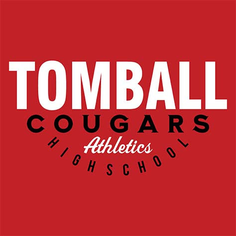 Close-up of Tomball High School Cougars Red Classic Unisex Hoodie 12