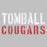 Close-up of Tomball High School Cougars Unisex 3/4 sleeve Raglan T-shirt 17