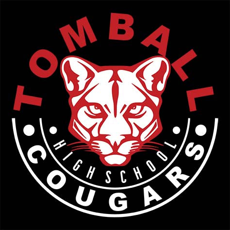 Close-up of Tomball High School Cougars Classic Unisex Black T-shirt 19