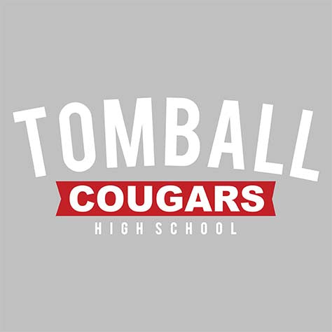 Close-up of Tomball Cougars Premium Grey Hoodie - Design 21