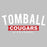 Close-up of Tomball High School Cougars Unisex 3/4 sleeve Raglan T-shirt 21