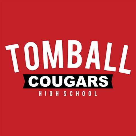 Close-up of Tomball High School Cougars Red Classic Unisex Hoodie 21