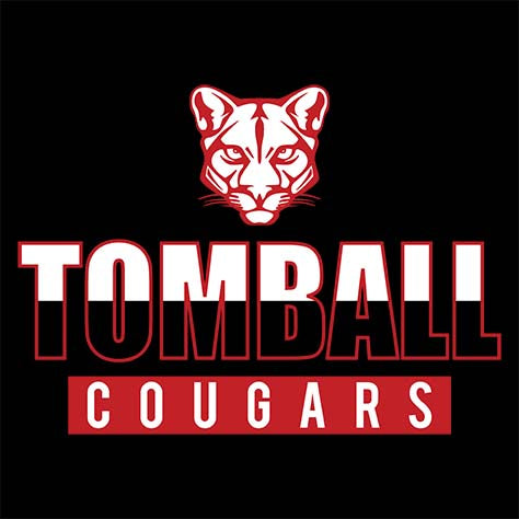 Close-up of Tomball High School Cougars Premium Black Unisex T-shirt 23