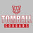 Close-up of Tomball High School Cougars Unisex 3/4 sleeve Raglan T-shirt 23