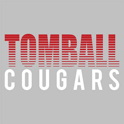 Close-up of Tomball Cougars Premium Grey Hoodie - Design 24