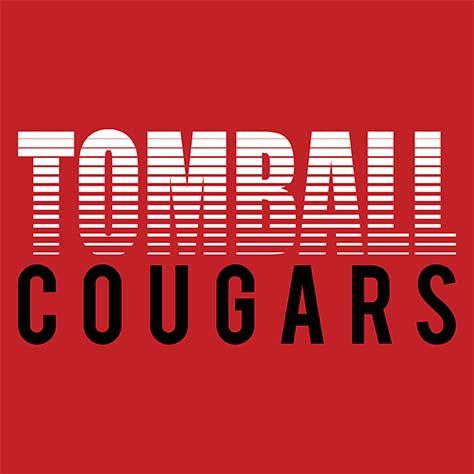 Close-up of Tomball High School Cougars Premium Red Unisex T-shirt 24