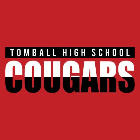 Close-up of Tomball High School Cougars Red Classic Unisex Hoodie 25