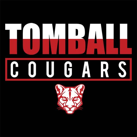 Close-up of Tomball High School Cougars Classic Unisex Black T-shirt 29