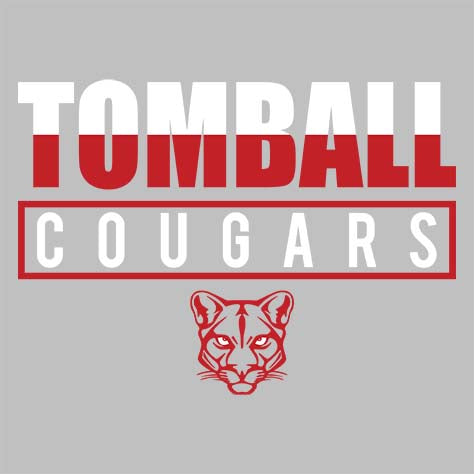 Close-up of Tomball Cougars Premium Grey Hoodie - Design 29