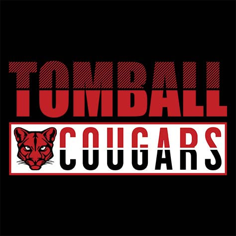 Close-up of Tomball High School Cougars Classic Unisex Black T-shirt 31