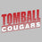 Close-up of Tomball High School Cougars Unisex 3/4 Sleeve Raglan T-shirt 01