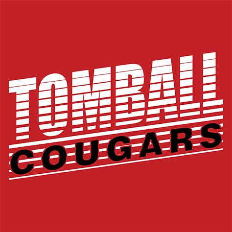 Close-up of Tomball High School Cougars Classic Unisex Red T-shirt 32