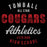 Tomball High School Cougars Classic Unisex Black T-shirt 34