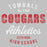 Close-up of Tomball High School Cougars Unisex 3/4 Sleeve Raglan T-shirt 34