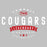 Close-up of Tomball High School Cougars Unisex 3/4 Sleeve Raglan T-shirt 44