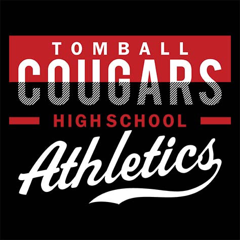 Close-up of Tomball High School Cougars Black Classic Unisex Hoodie 48