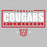 Close-up of Tomball High School Cougars Unisex 3/4 Sleeve Raglan T-shirt 49