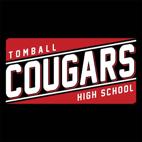 Close-up of Tomball High School Cougars Black Classic Unisex Hoodie 84