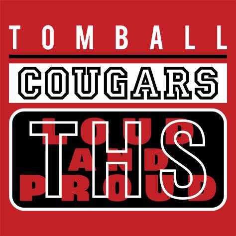 Close-up Tomball High School Cougars Premium Red Unisex T-shirt 86