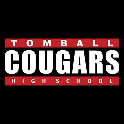 Close-up of Tomball High School Cougars Premium Black Unisex T-shirt 98