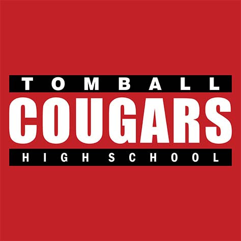 Close-up of Tomball High School Cougars Premium Red Unisex T-shirt 98