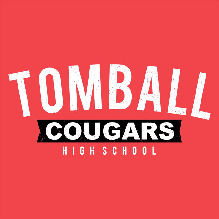 Tomball High School Cougars Women's Red Heather T-shirt 021