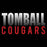 Close-up view of Tomball High School Cougars Women's Black T-shirt 024