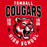 Close-up view of Tomball High School Cougars Red Classic Unisex T-shirt 204