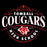 Close-up view of Tomball High School Cougars Women's Black T-shirt 211