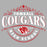 Close-up view of Tomball High School Cougars Unisex 3/4 sleeve Raglan T-shirt 211