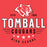 Close-up view of Tomball High School Cougars Women's Red Heather T-shirt 217