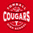 Close-up view of Tomball High School Cougars Red Classic Unisex T-shirt 218